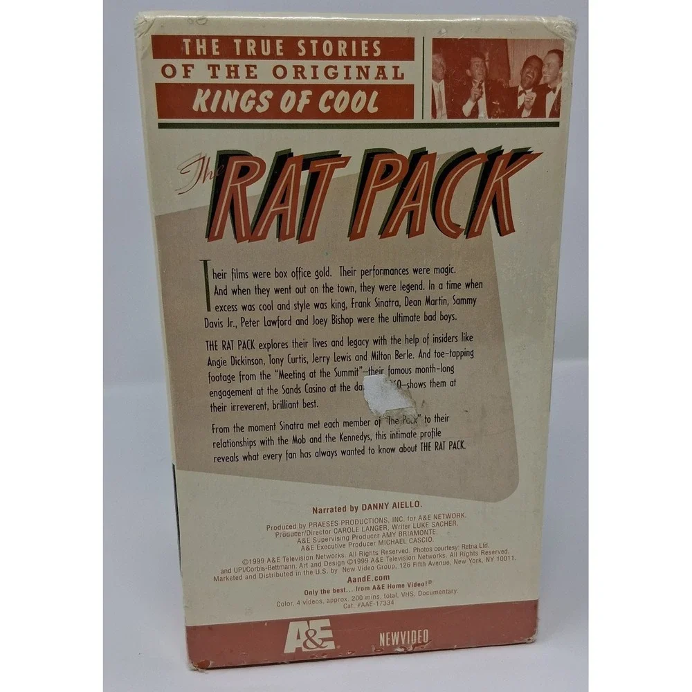 The Rat Pack True Stories of Kings of Cool VHS Documentary A&E USED
